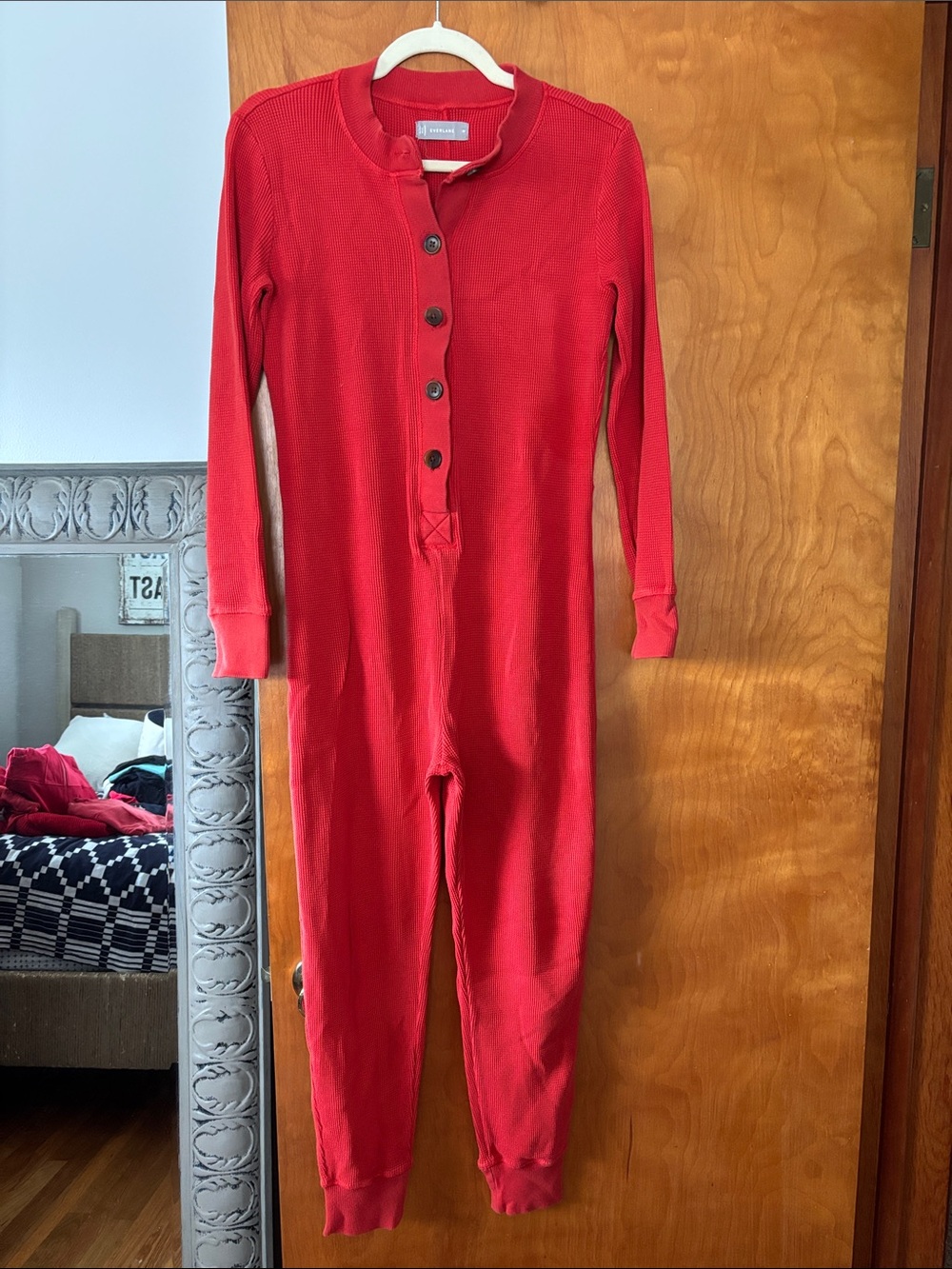 Everlane Red Women's Thermal One-Piece Pajama